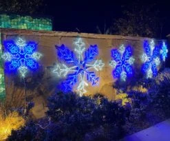 48" Aspen Snowflake - Pure White And Blue -Christmas Decor Sale rlsf as bpw l 2