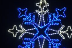 24" Aspen Snowflake - Pure White And Blue -Christmas Decor Sale rlsf aspen snowflake close up