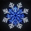 48" Frost Snowflake - Pure White And Blue