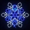 36" Star Snowflake - Pure White And Blue