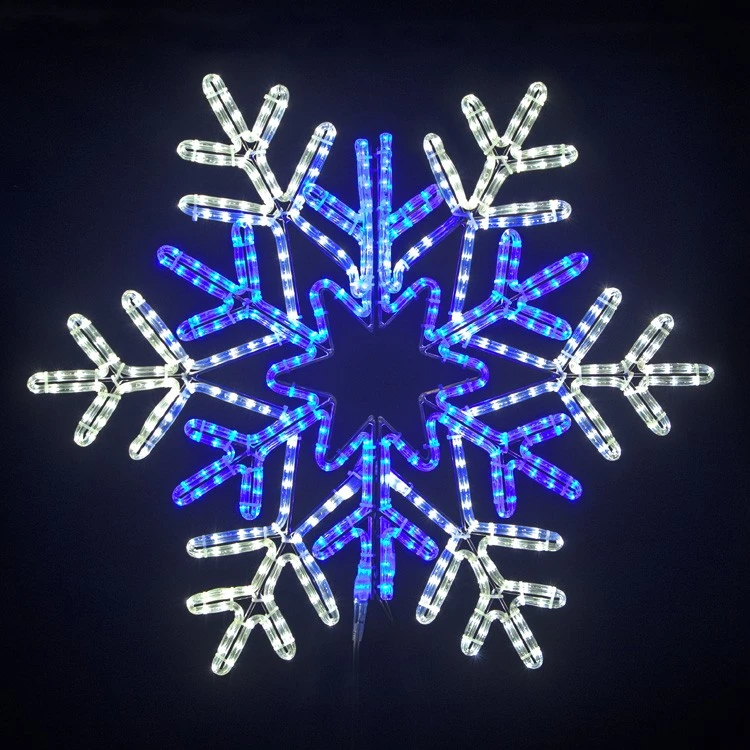 48" Vale Snowflake - Pure White And Blue 3 48" Vale Snowflake - Pure White And Blue