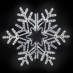 60" Vale Snowflake - Pure White