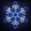 48" Winter Snowflake - Pure White And Blue