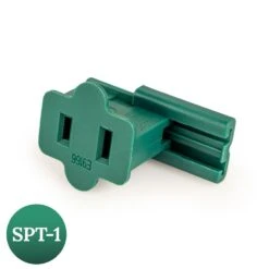 Christmas Designers 18/2 Female Slide On Vampire Plug, SPT-1, Green, NO Breakaway Tab - Bag Of 50