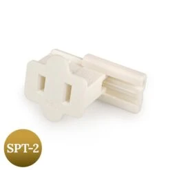 18/2 Female Slide On Vampire Plug, SPT-2, White, Breakaway Tab - Available In Bags/Cases Of 5, 50 And 1000