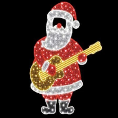 6.5' 2D LED Rockin' Santa - Photo Op Display 3 6.5' 2D LED Rockin' Santa - Photo Op Display