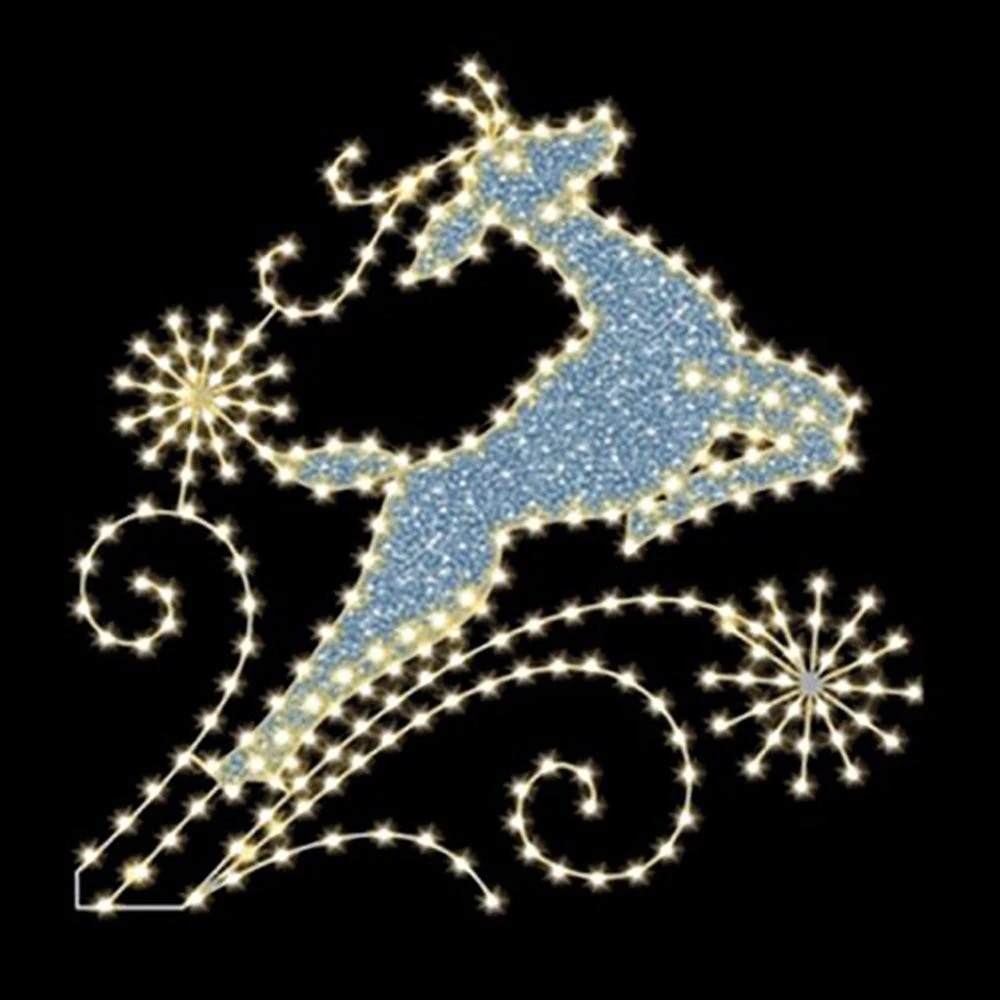 Leaping Reindeer 9' W X 9' T, 360 Bulbs, LED 3 Leaping Reindeer 9' W X 9' T, 360 Bulbs, LED