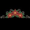 Poinsettia Spray Sign Topper 18' 6" W X 5' 9" T, 522 Bulbs, LED -Christmas Decor Sale sgn psst522 led