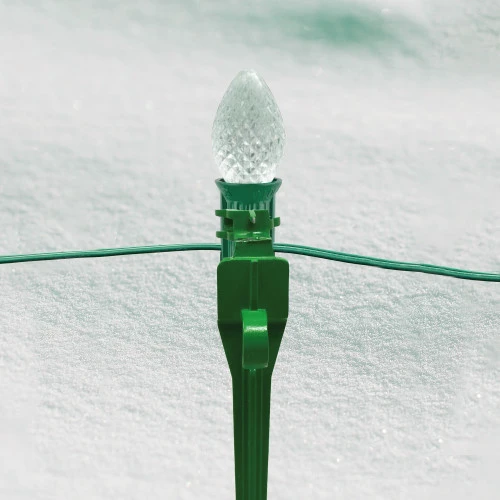 Northlight Set Of 100 Green 2-in-1 Christmas Decorations Tie Down And Light Stakes- 7.5" 4 Northlight Set Of 100 Green 2-in-1 Christmas Decorations Tie Down And Light Stakes- 7.5" - Image 2