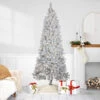 Northlight Pre-Lit Slim Flocked White Pine Artificial Christmas Tree - 7.5' - Warm White LED Lights -Christmas Decor Sale sku20northlight20z00024 02 stylized20image 8 14 24 81568.1723857306