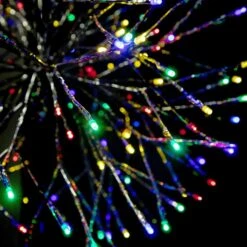 24" Silver Twinkle Starburst - Multi-colored LED Lights -Christmas Decor Sale sl tsb 24 m sl 2 cropped 1