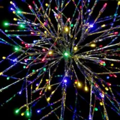 24" Silver Twinkle Starburst - Multi-colored LED Lights -Christmas Decor Sale sl tsb 24 m sl 3 cropped 1