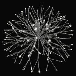 24" Silver Twinkle Starburst - Pure White LED Lights -Christmas Decor Sale sl tsb 24 pw sl 1