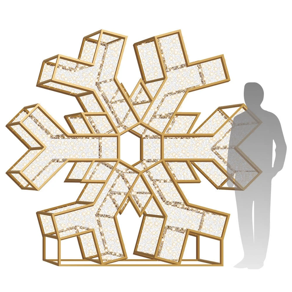 8' LED Snowflake Icon - Radiant - Warm White 3 8' LED Snowflake Icon - Radiant - Warm White