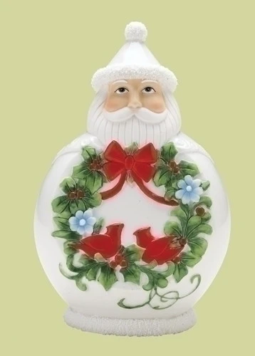 7.5" White And Green Scandinavian Santa Claus Christmas Figurine 3 7.5" White And Green Scandinavian Santa Claus Christmas Figurine
