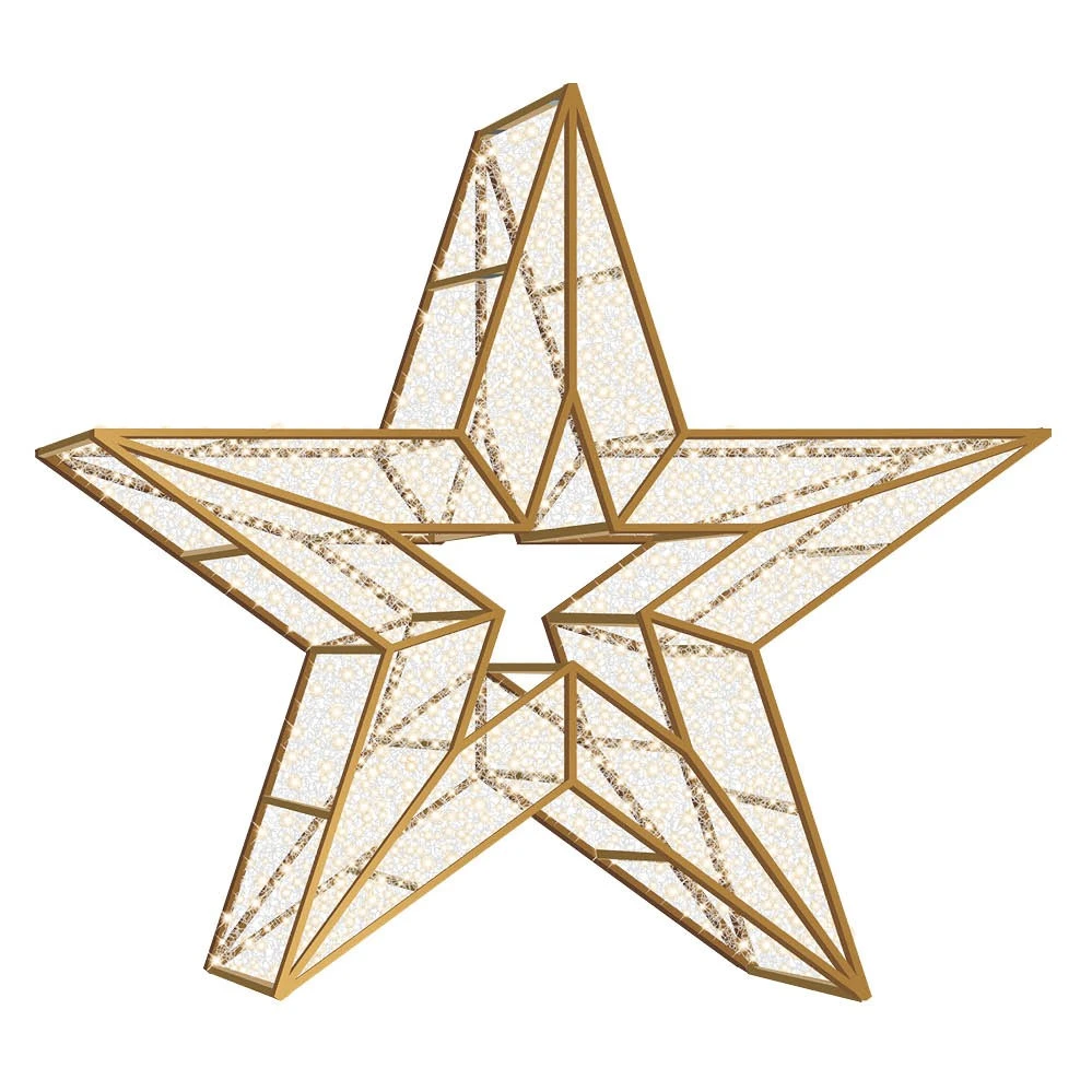 10' 3D LED Star Icon - Warm White 4 10' 3D LED Star Icon - Warm White - Image 2