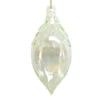 5" Aqua Blue Teardrop Finial Glass Christmas Ornament