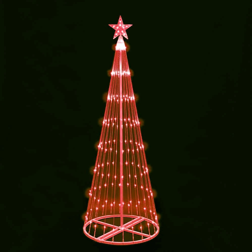 Christmas Designers 6' LED Light Show Tree-Red 3 Christmas Designers 6' LED Light Show Tree-Red