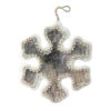6.25" Brown And White Glittered Shatterproof Christmas Snowflake Ornament