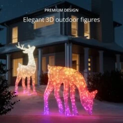 Twinkly - 3D Reindeers - 3' Doe Reindeer -Christmas Decor Sale tw3rd140spp gallery images 01 en 1
