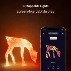 Twinkly - 3D Reindeers - 3' Doe Reindeer -Christmas Decor Sale tw3rd140spp gallery images 02 en 1