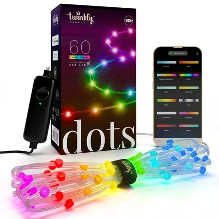 Twinkly RGB - Dots - 60L - Transparent Wire 3 Twinkly RGB - Dots - 60L - Transparent Wire