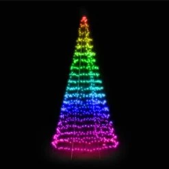 19.5' Twinkly Light Tree RGBW, 1000L, Pole NOT Included, Wifi -Christmas Decor Sale twp01kspp fx rainbow