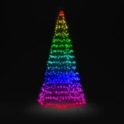 9.8' Twinkly Light Tree RGBW, 450L, Pole Included, Wifi -Christmas Decor Sale twp500spp fx rainbow