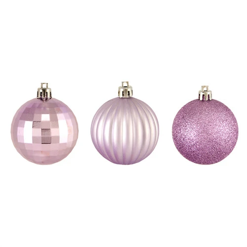 Northlight 100ct Purple Shatterproof 3-Finish Christmas Ball Ornaments 2.5" (60mm) 3 Northlight 100ct Purple Shatterproof 3-Finish Christmas Ball Ornaments 2.5" (60mm)
