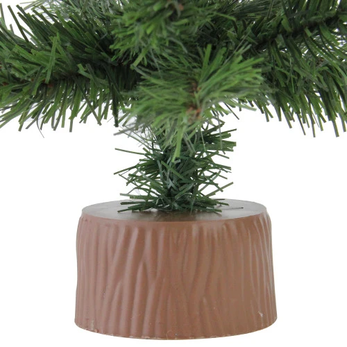 Northlight Mini Canadian Pine Medium Artificial Christmas Tree With Faux Wood Base - 18" - Unlit 6 Northlight Mini Canadian Pine Medium Artificial Christmas Tree With Faux Wood Base - 18" - Unlit - Image 4
