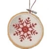 Roman 4.5" White And Red Embroidered Snowflake In Hoop Loom Christmas Ornament -Christmas Decor Sale vhqaphfvbhvkifi8mmacfvaypj4pygaq 83829.1588869479.386.513