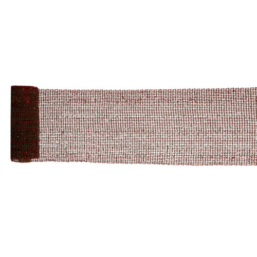 Silver And Red Sparkling Christmas Craft Ribbon 6" X 4 Yards 4 Silver And Red Sparkling Christmas Craft Ribbon 6" X 4 Yards - Image 2