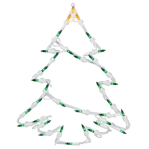 Northlight Lighted Christmas Tree Window Silhouette Decoration - 15" - Green And Yellow Lights 4 Northlight Lighted Christmas Tree Window Silhouette Decoration - 15" - Green And Yellow Lights - Image 2