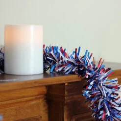 Northlight 12' X 4" Red And Blue Wide Cut Patriotic Tinsel Christmas Garland - Unlit -Christmas Decor Sale vvesws7udti89v7foiftlxn8nna1j3yp 96632.1587642905