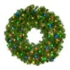 30" Deluxe Oregon Fir Wreath - Lit With Multi-Color LEDs - No Bow 2 30" Deluxe Oregon Fir Wreath - Lit With Multi-Color LEDs - No Bow -Christmas Decor Sale w 30 dofl m