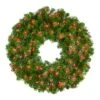 30" Deluxe Oregon Fir Wreath - Lit With Red LEDs - No Bow -Christmas Decor Sale w 30 dofl r