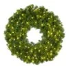 30" Deluxe Oregon Fir Wreath - Lit With Warm White LEDs - No Bow -Christmas Decor Sale w 30 dofl ww