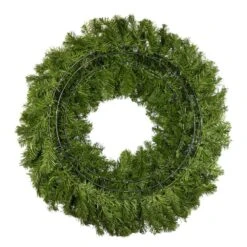 36" Deluxe Oregon Fir Wreath - Lit With Pure White LEDs - No Bow -Christmas Decor Sale w 36 dof back 4