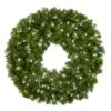 36" Deluxe Oregon Fir Wreath - Lit With Pure White LEDs - No Bow -Christmas Decor Sale w 36 dofl pw 3