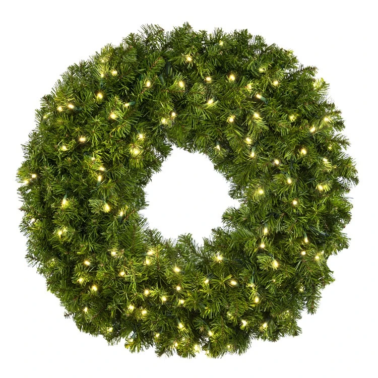 36" Deluxe Oregon Fir Wreath - Lit With Warm White LEDs - No Bow 3 36" Deluxe Oregon Fir Wreath - Lit With Warm White LEDs - No Bow