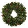36" Deluxe Mixed Pine Wreath, Unlit-No Bow -Christmas Decor Sale w 36 mpu t 4