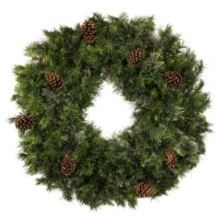 36" Deluxe Mixed Pine Wreath, Unlit-No Bow