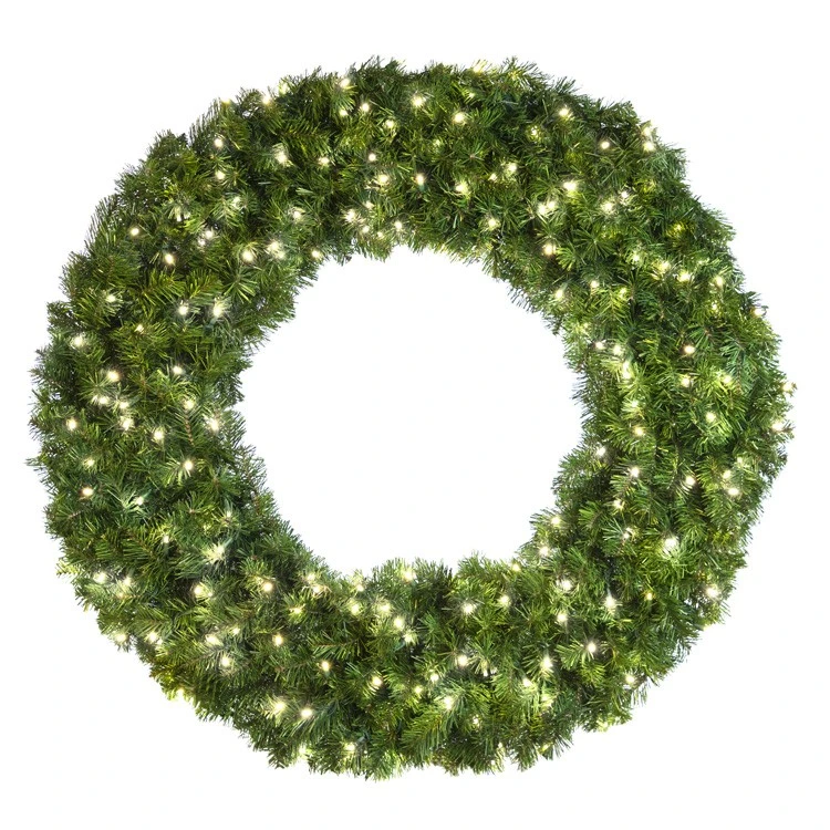 48" Deluxe Oregon Fir Wreath - Lit With Pure White LEDs - No Bow 3 48" Deluxe Oregon Fir Wreath - Lit With Pure White LEDs - No Bow