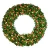 48" Deluxe Oregon Fir Wreath - Lit With Pure White And Red LEDS - No Bow 2 48" Deluxe Oregon Fir Wreath - Lit With Pure White And Red LEDS - No Bow -Christmas Decor Sale w 48 dofl 6 pwr 2