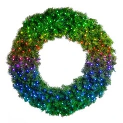 48" Deluxe Oregon Fir Wreath - Lit With Twinkly Pro RGBW