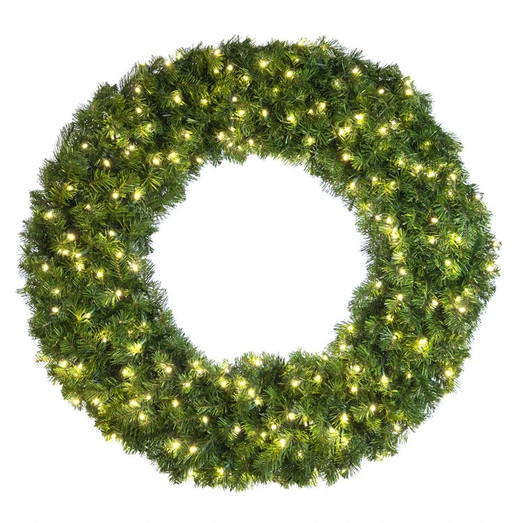 48" Deluxe Oregon Fir Wreath - Lit With Warm White LEDs - No Bow 3 48" Deluxe Oregon Fir Wreath - Lit With Warm White LEDs - No Bow