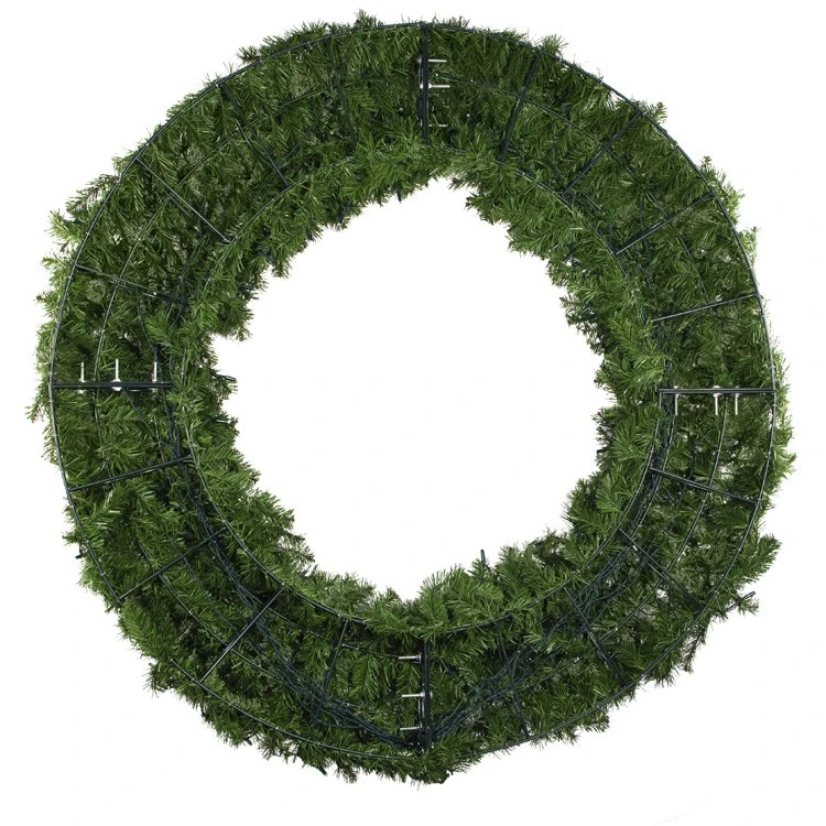 60" Deluxe Oregon Fir Wreath - Lit With Warm White And Red LEDs - No Bow 4 60" Deluxe Oregon Fir Wreath - Lit With Warm White And Red LEDs - No Bow - Image 2