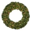 60" Deluxe Oregon Fir Wreath - Lit With Warm White And Red LEDs - No Bow 1 60" Deluxe Oregon Fir Wreath - Lit With Warm White And Red LEDs - No Bow -Christmas Decor Sale w 60 dofl 6 wwr 2