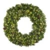48" Mixed Pine Wreath, Lit Warm White, Without Bow -Christmas Decor Sale w 60 mpl t6 ww 7