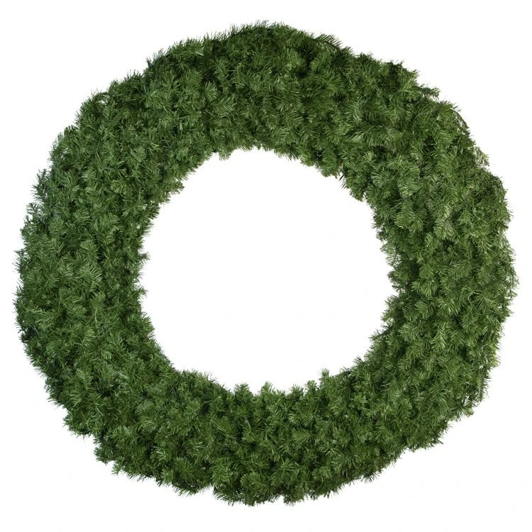 72" Deluxe Mixed Pine Wreath - Lit With Warm White LEDs - No Bow 4 72" Deluxe Mixed Pine Wreath - Lit With Warm White LEDs - No Bow - Image 2